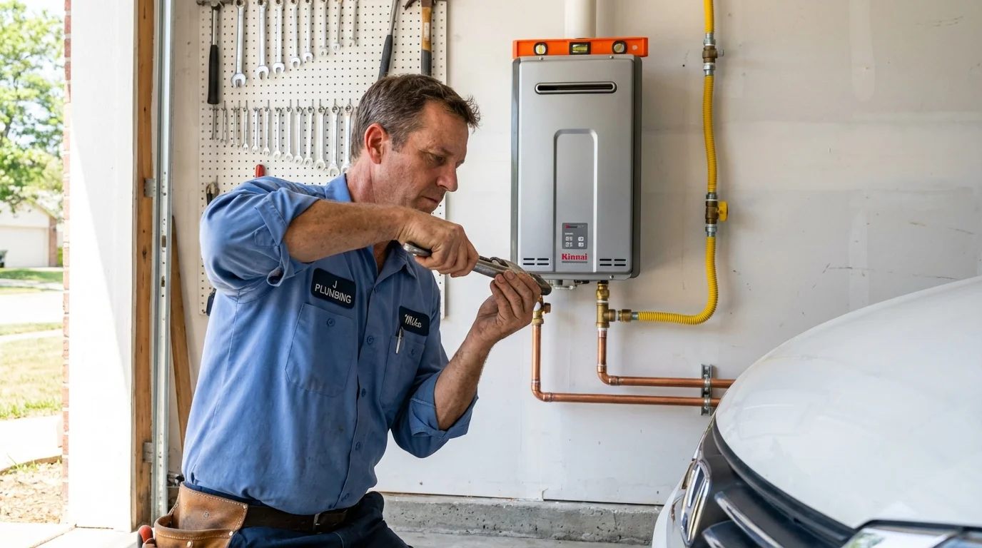 Tankless water heater installation by a Johns Plumbing LLC plumber in Hollywood